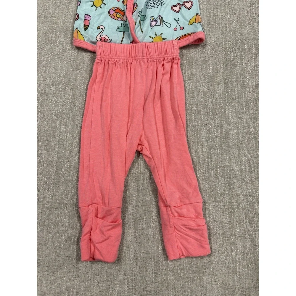 Little Sleepies Pool Party Girl Crossover Set Size Preemie Bamboo Kimono Top